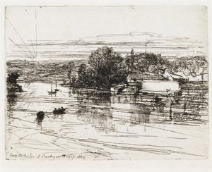 From the Bridge at Cardigan by Francis Seymour Haden