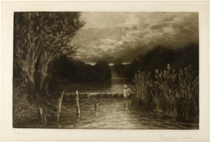 Grayling Fishing by Francis Seymour Haden