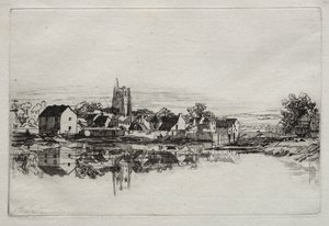 Kidwelly Town by Francis Seymour Haden
