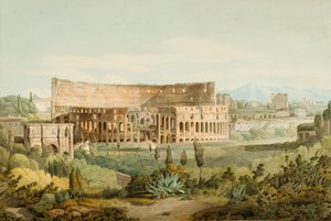 The Colosseum from the Caelian Hills, 1799 by Francis Towne