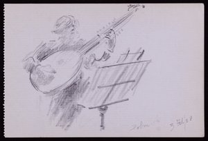 Portrait of Arnold Dolmetsch by Francis Wilfred Lawson