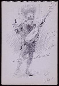 Portrait of Arnold Dolmetsch by Francis Wilfred Lawson
