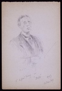 Portrait of E Alex Young by Francis Wilfred Lawson