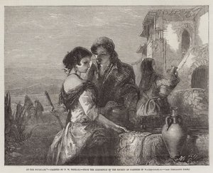 At the Fountain, from the Exhibition of the Society of Painters in Water-Colours by Francis William Topham