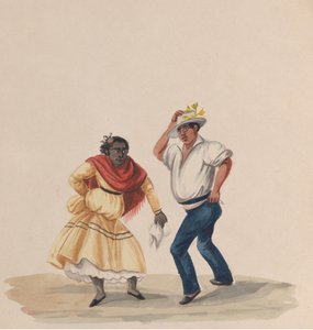 A Man and a Woman Dancing, from a Group of Drawings Depicting Peruvian Costume, 1848 by Francisco