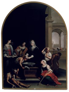 The Charity of Saint Isabel of Hungary, after Murillo by Francisco Augustin y Grande