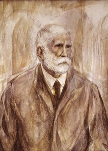 Antoni Gaudi i Cornet (painting) by Francisco Domingo Marqués
