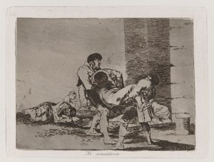 To the Cemetery, Plate 56 from The Disasters of War