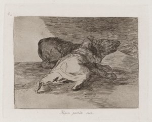 He Gets Something Out of It, Plate 40 from The Disasters of War by Francisco de Goya