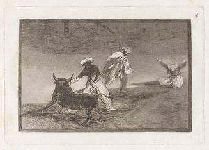 They Play Another with the Cape in the Enclosure, Plate 4 from La tauromaquia by Francisco de Goya