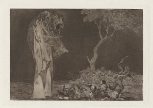 Folly of Fear, also known as Do Not Lose Honour Through Fear, from the series Los disparates by Francisco de Goya