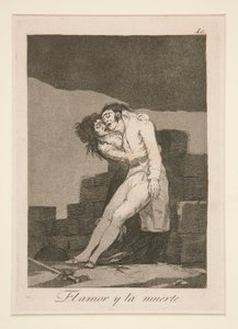 Love and Death, pl. 10 from the series Los caprichos by Francisco de Goya