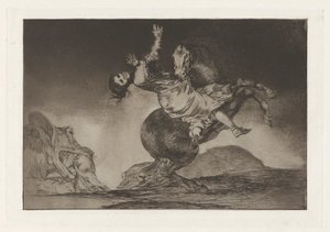 The Horse-Abductor, also known as A Woman and a Horse, Let Someone Else Master Them, from the series Los disparates (Los proverbios) by Francisco de Goya