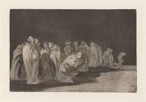 The Men in Sacks, also known as There is Something Beneath the Sackcloth (series title: Los disparates) by Francisco de Goya