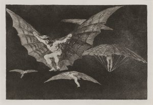 A Way of Flying, also known as Where There is Will, There is Skill by Francisco de Goya