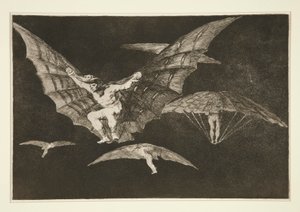 A Way of Flying, plate 13 from the series Los proverbios by Francisco de Goya