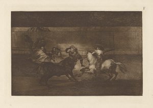 Death of Pepe Illo, 3rd Composition, Plate F from La tauromaquia (third edition) by Francisco de Goya