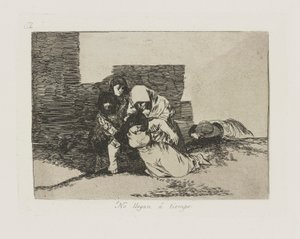 They Do Not Arrive in Time, Plate 52 from the Series The Disasters of War