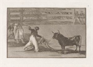 Origin of the Harpoons or Banderillas, Plate 7 from La Tauromaquia