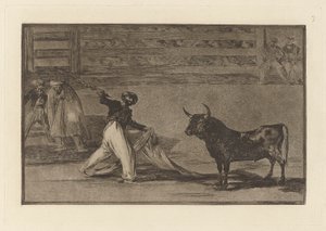 Origin of the Harpoons or Banderillas, Plate 7 from La Tauromaquia