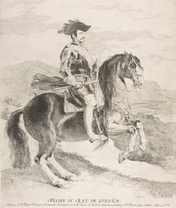 Philip IV on horseback, after Velázquez by Francisco de Goya