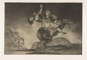 Plate 10 from the Disparates: The horse abductor, ca. 1816-23 published 1864 by Francisco de Goya