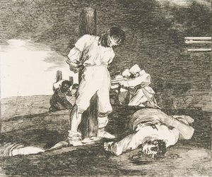 Plate 15 from The Disasters of War: And there is no help... by Francisco de Goya