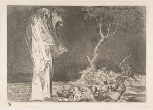 Plate 2 from the Disparates: Folly of Fear by Francisco de Goya