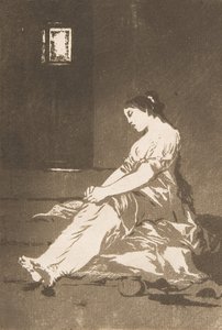 Plate 32 from Los Caprichos: Because she was susceptible, 1799 by Francisco de Goya