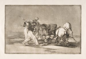 Plate 3 of the Tauromaquia: The Moors Settled in Spain, Giving Up the Superstitions, 1816