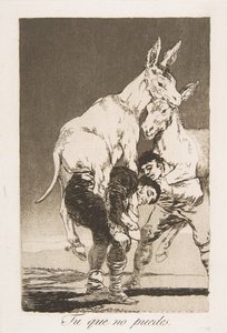 Plate 42 from Los Caprichos: Thou Who Canst Not