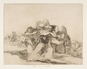 Plate 42 from The Disasters of War: Everything is Falling by Francisco de Goya