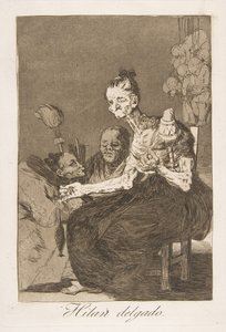 They Spin Finely (Plate 44 from Los Caprichos) by Francisco de Goya