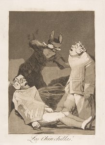 Plate 50 from Los Caprichos: The Chinchillas by Francisco de Goya