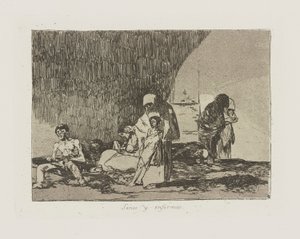 The Healthy and the Sick, pl. 57 from the series The Disasters of War by Francisco de Goya
