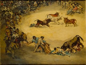 Scene at a Bullfight: Diversion of Spain, c1766-1828
