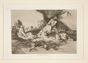 They Make Use of Them, plate 16 from The Disasters of War by Francisco de Goya