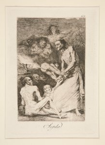 Blow, pl. 69 from the series Los caprichos by Francisco de Goya