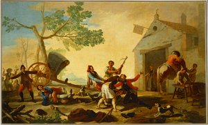 A Fight Outside the New Tavern by Francisco Jose de Goya y Lucientes