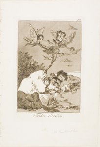 All Will Fall, plate 19 from Los Caprichos by Francisco Jose de Goya y Lucientes