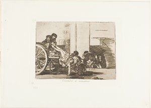 Cartloads to the Cemetery, Plate 64 from The Disasters of War