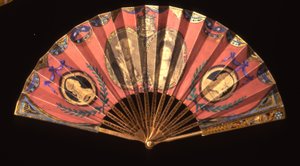 Fan with Portraits of Charles IV of Spain, Queen Maria Luisa of Parma and King Charles III by Francisco de Goya