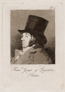 Francisco Goya y Lucientes, Painter, plate one from Los Caprichos by Francisco Jose de Goya y Lucientes