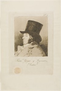 Francisco de Goya y Lucientes, Painter, plate one from Los Caprichos by Francisco Jose de Goya y Lucientes