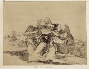 Everything is topsy-turvy. Plate 42 of The Disasters of War
