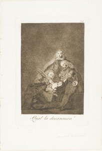 How they Pluck Her, plate 21 from Los Caprichos