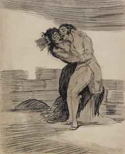 Man and Woman Embracing by Francisco Jose de Goya y Lucientes