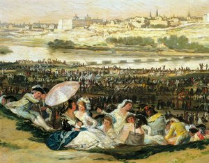 Meadow of San Isidro (detail) by Francisco Jose de Goya y Lucientes