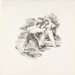 Modern Duel by Francisco Jose de Goya y Lucientes