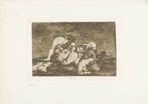Neither do these, plate ten from The Disasters of War by Francisco Jose de Goya y Lucientes